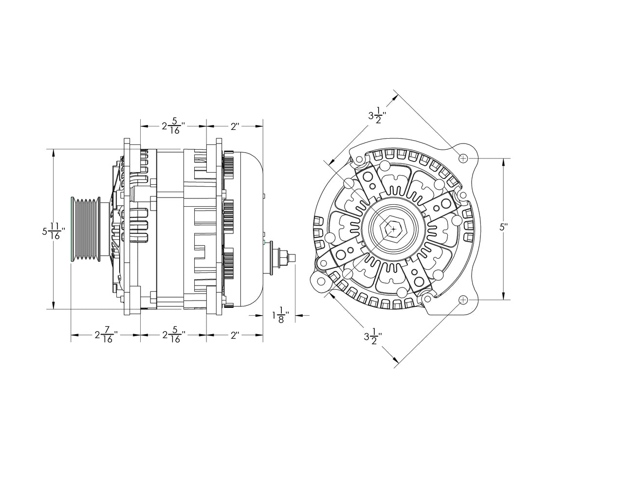 370 amp Alternator for VW / Golf / Jetta / Passat Turbo