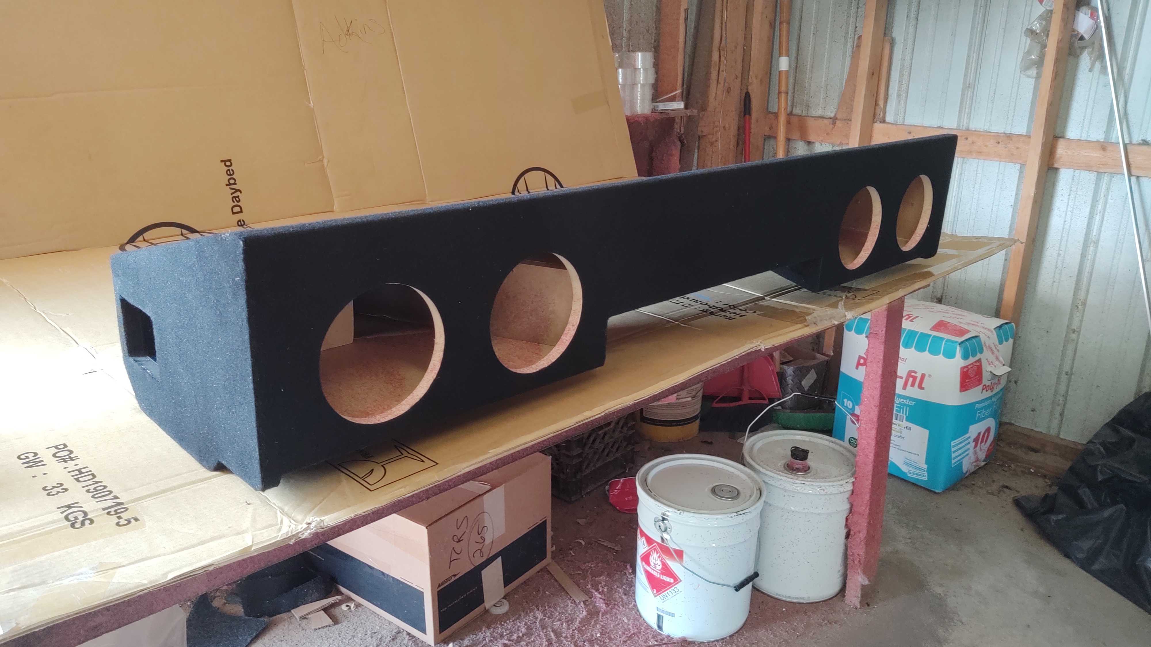 2007-13 SILVERADO EXTENDED CAB QUAD PORTED SUBWOOFER BOX