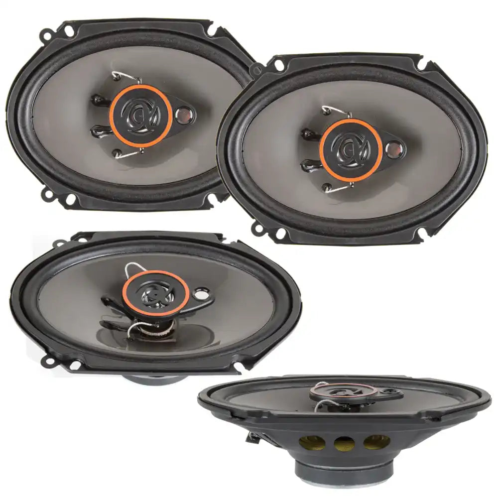 Alphasonik AS268P 6x8 inch 350 Watts Max 3-Way Car Audio Coaxial Speakers (2 Pairs)