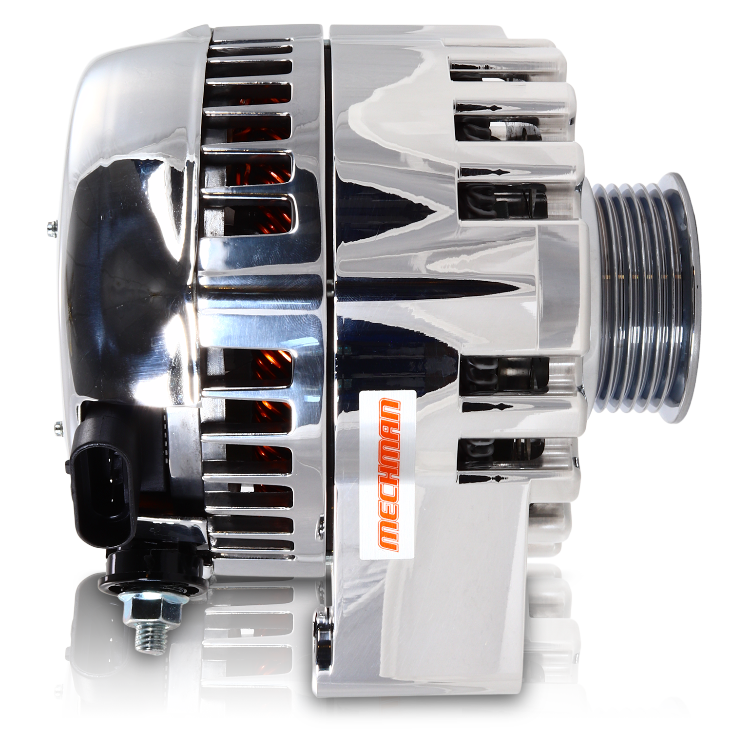 S Series Billet 170 AMP Racing Alternator For C6 Corvette - Chrome Finish