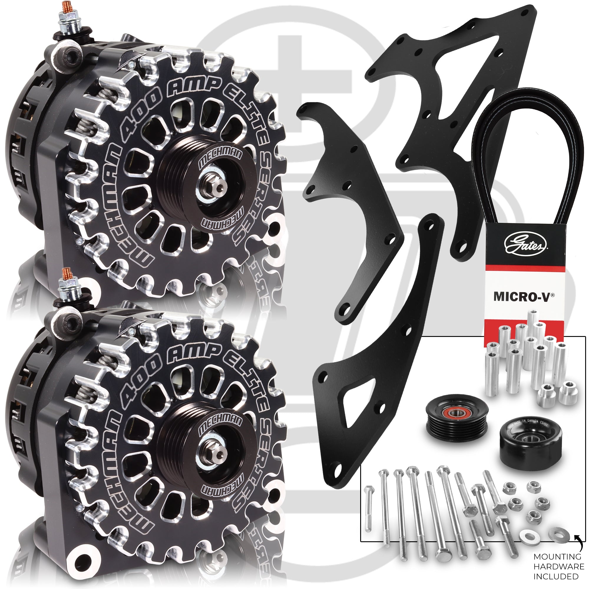 Mechman 800 Amp Black Dual Alternator Kit for 2014 - 2020 GM