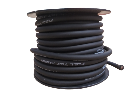 Full Tilt 8 Gauge Black 50' Tinned OFC Oxygen Free Copper Power/Ground Cable/Wire