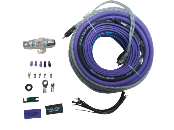 Full Tilt 4 Gauge Purple/Black Amp Kit -  OFC Oxygen Free Copper Wire