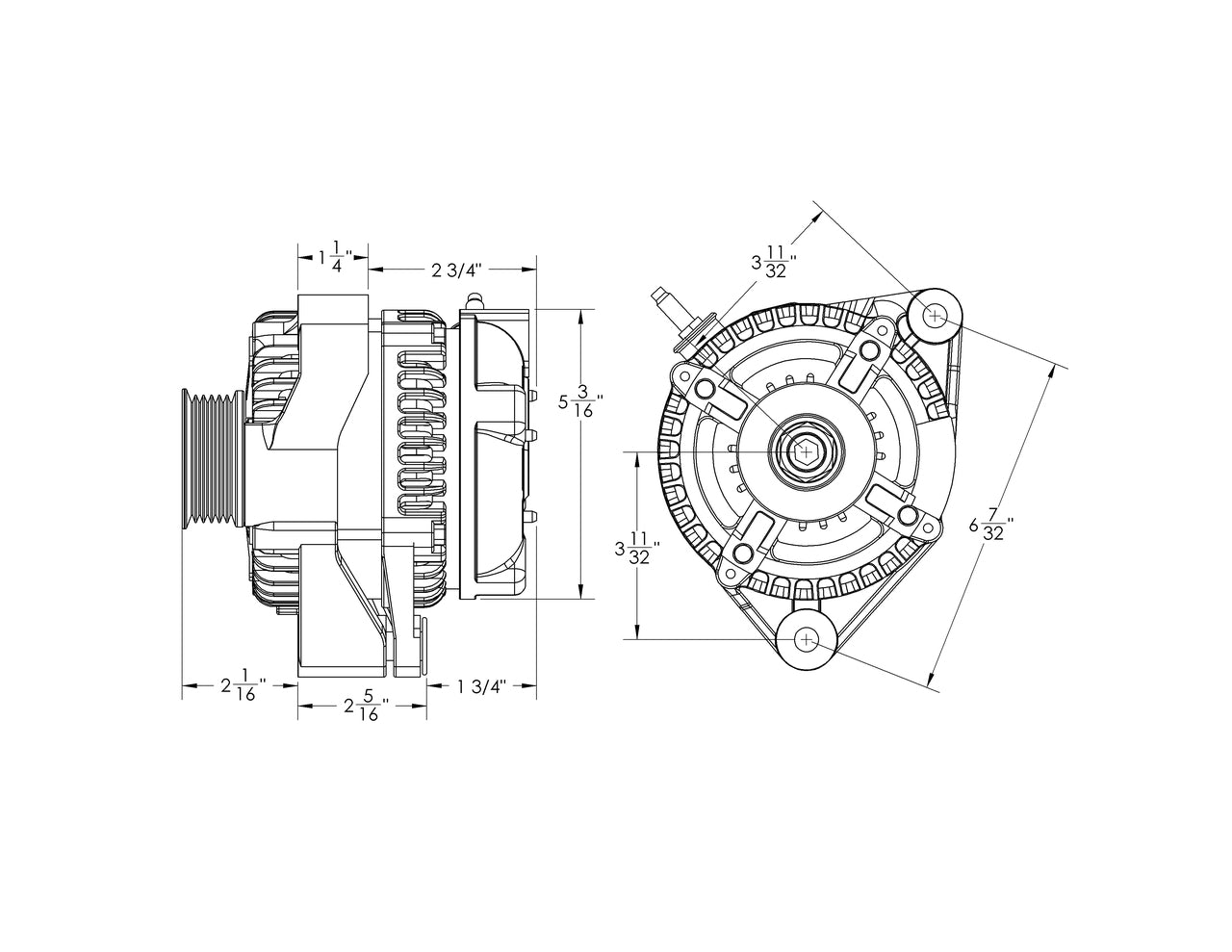 170 amp high output racing alternator for Toyota Supra 1JZ 2JZ