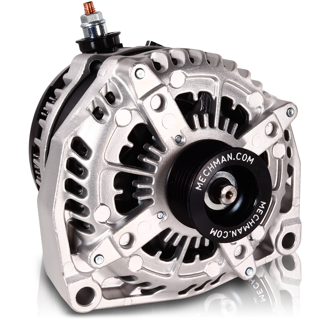 320A large case 2001-2007 GM truck alternator - 6.6l Diesel - side output stud