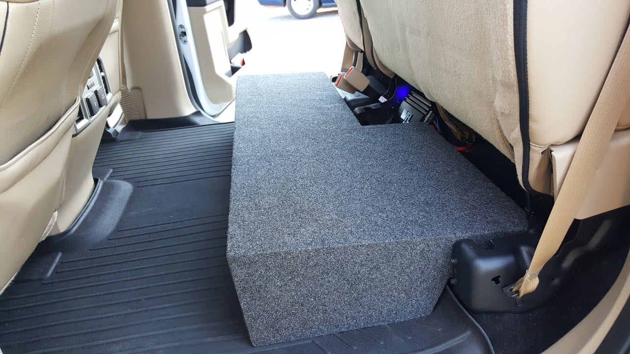 2015-UP F150 SUPER CREW DUAL 10 PORTED SUBWOOFER BOX