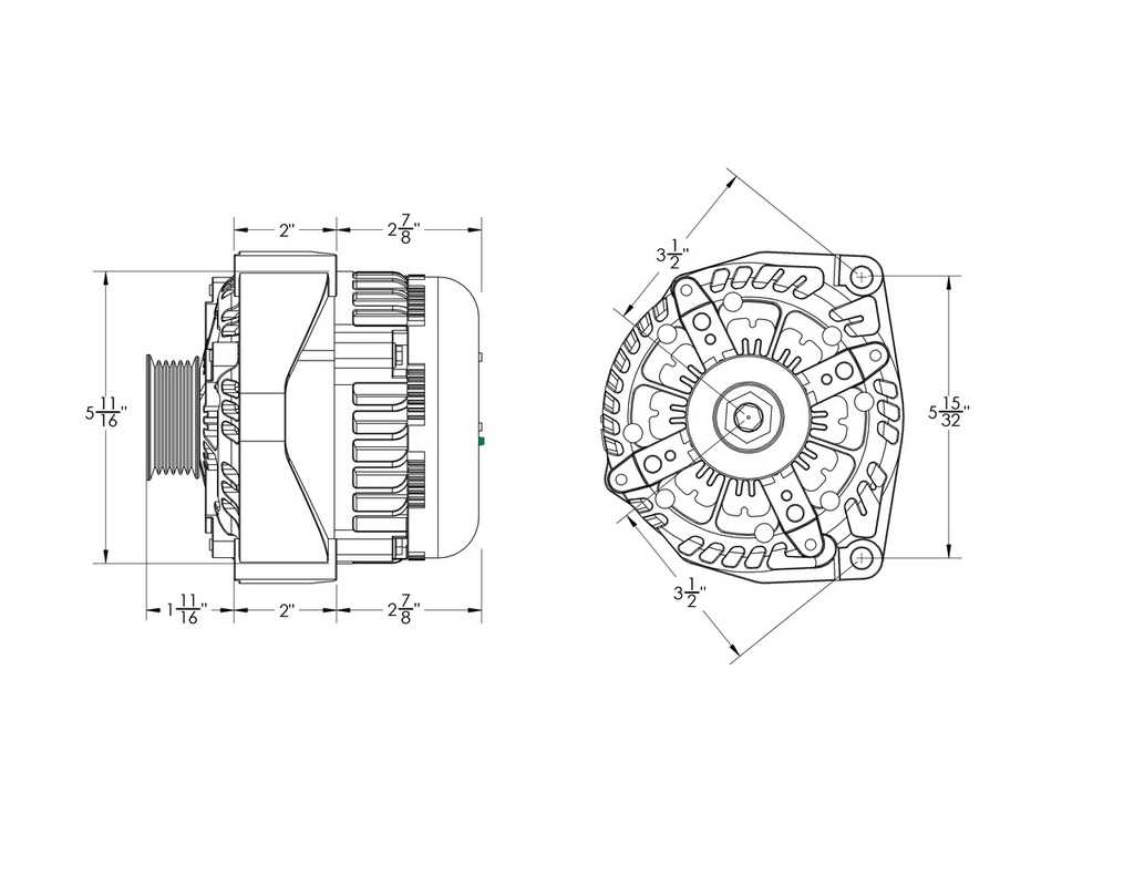 250 amp Large Case H.O. Marine alternator for late model GM LS engines