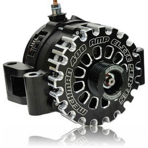 400 amp Billet Elite series T mount alternator for Ford