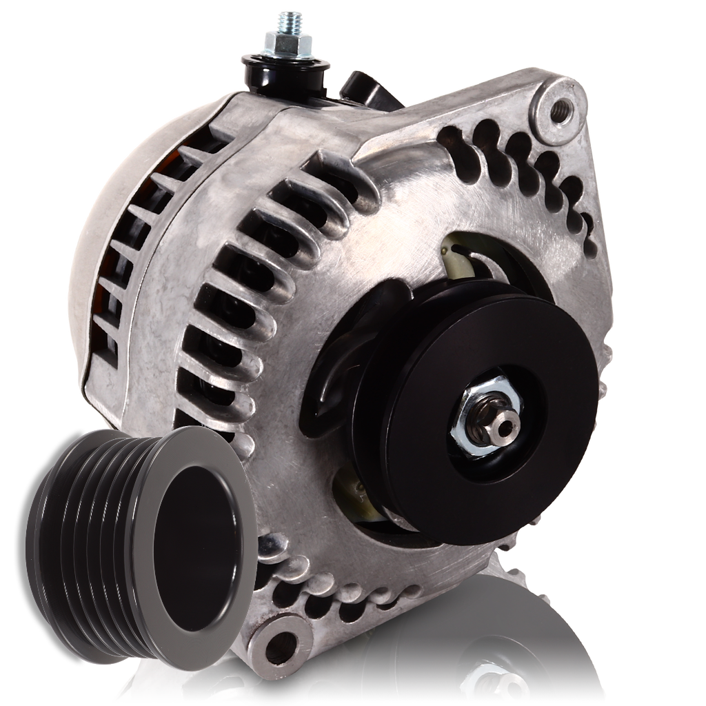 170 amp Racing alternator for 63-85 GM - Natural Finish (includes 2 pulleys)