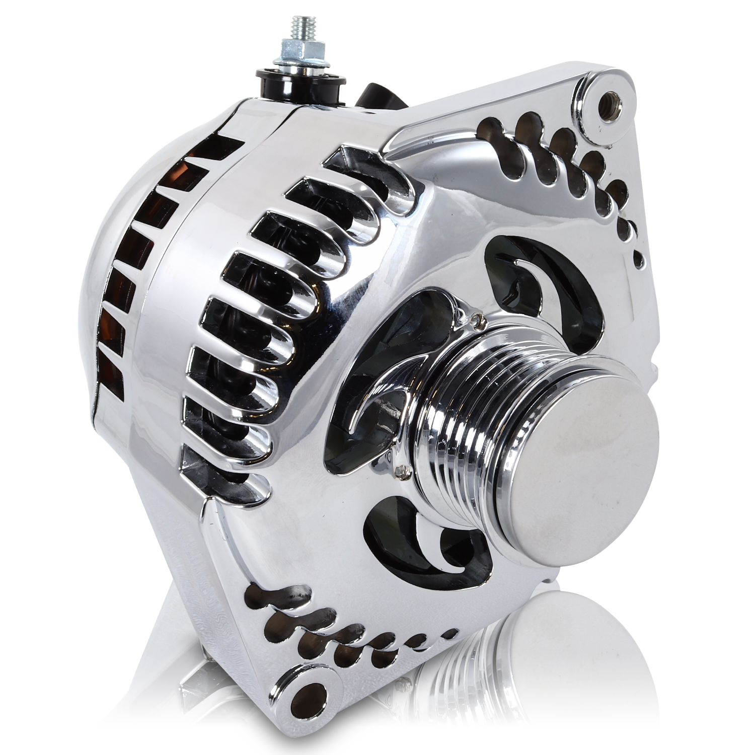 320 amp racing alternator  - Polished