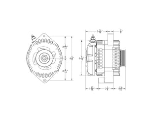 170 amp high output racing alternator for 1988 - 1991 Honda Civic