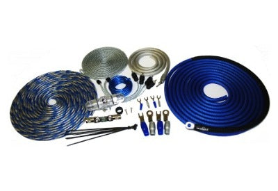 AK4 - 4 AWG FULL WIRE KIT SILVER TINNED 100% O2 FREE PURE TWISTED COPPER by Massive Audio®