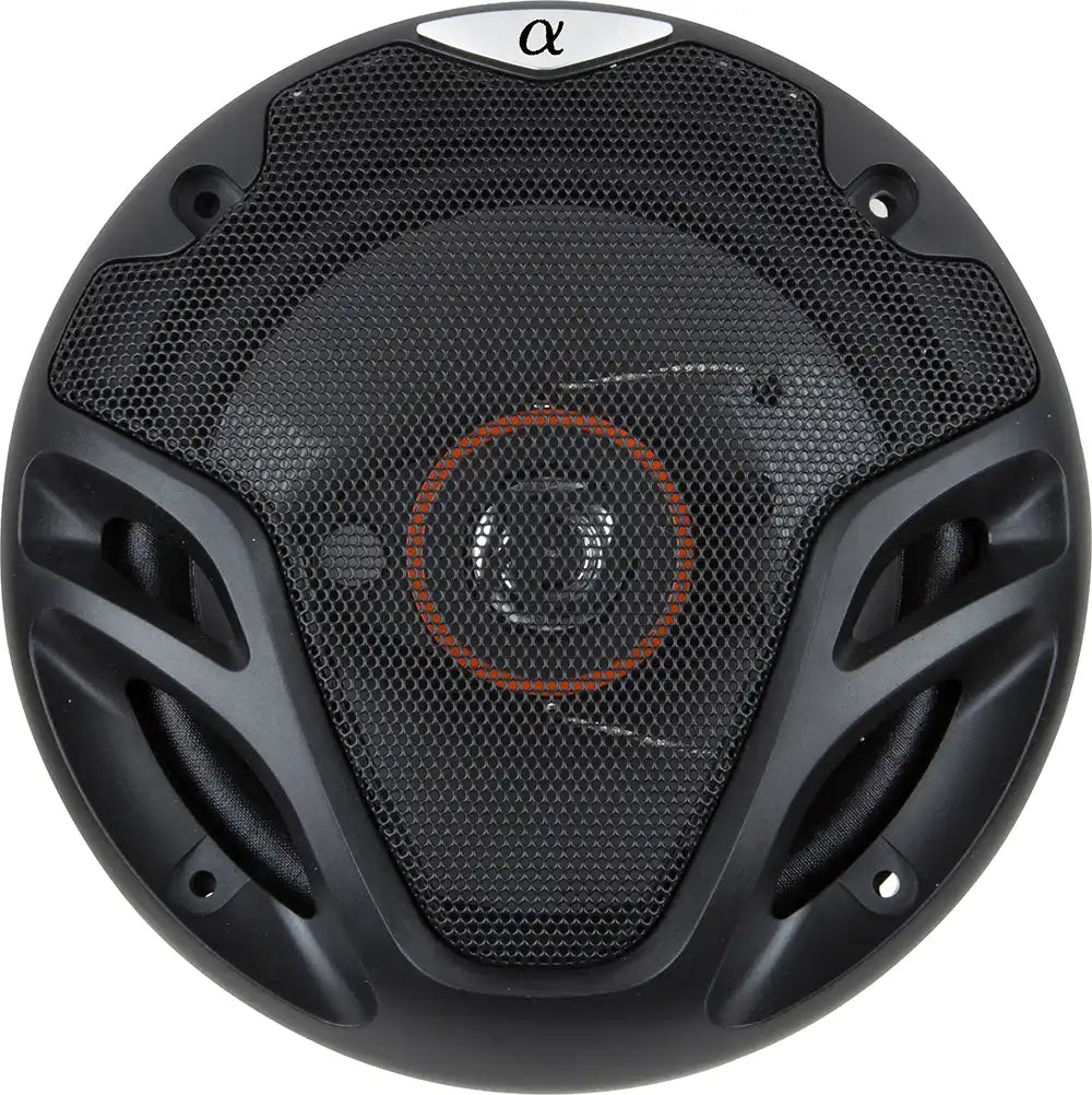 Alphasonik AS26 6.5 inch 3-Way Car Audio Full Range Coaxial Speakers with Grills (2 Pairs)