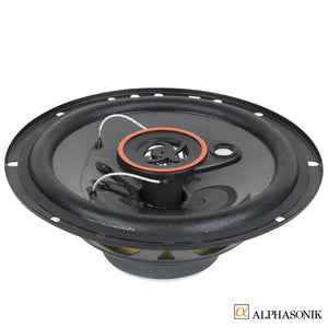 Alphasonik AS26 6.5 inch 350 Watts Max 3-Way Car Audio Coaxial Speakers (1 Pair)