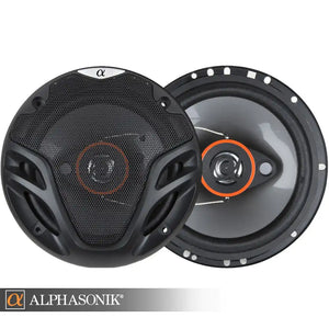 Alphasonik AS26 6.5 inch 350 Watts Max 3-Way Car Audio Coaxial Speakers (1 Pair)