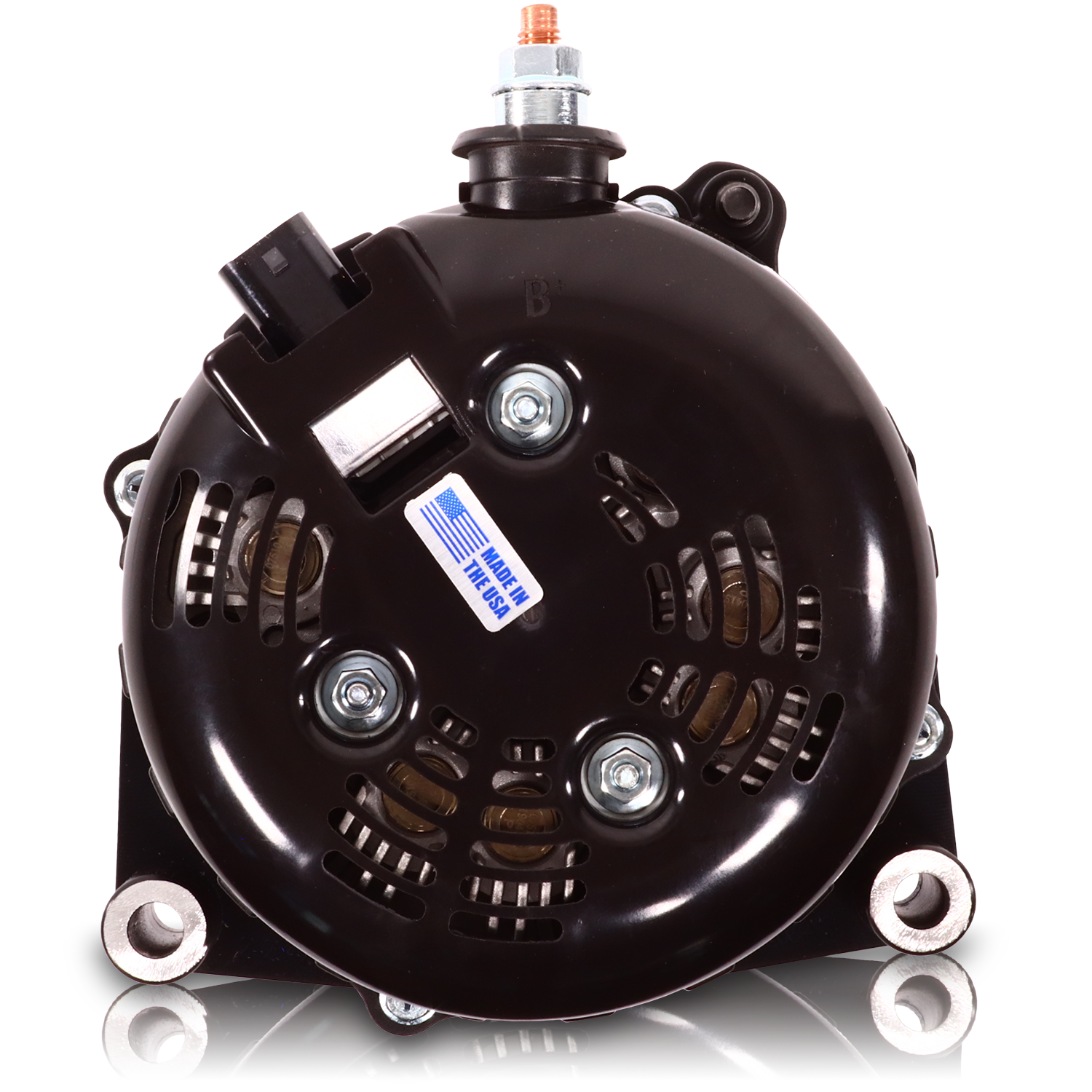 High output 370 Amp Black Billet  Alternator for 14-18 GM Silverado Sierra Suburban Tahoe Escalade