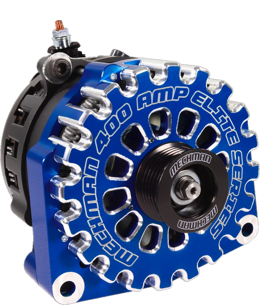 High output 400 Amp Dark Blue Billet  Alternator for 14-18 GM Silverado Sierra Suburban Tahoe Escalade