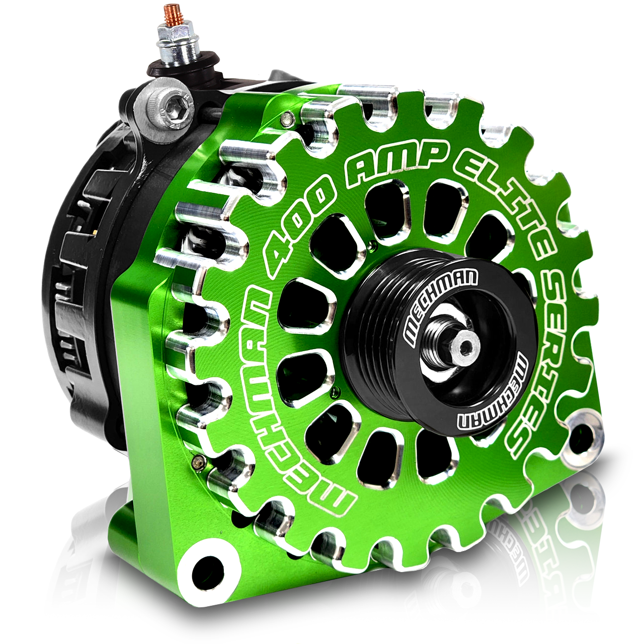 High output 400 Amp Green Billet  Alternator for 14-18 GM Silverado Sierra Suburban Tahoe Escalade