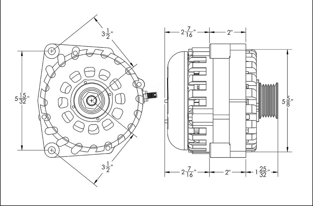 High output 400 Amp Green Billet  Alternator for 14-18 GM Silverado Sierra Suburban Tahoe Escalade