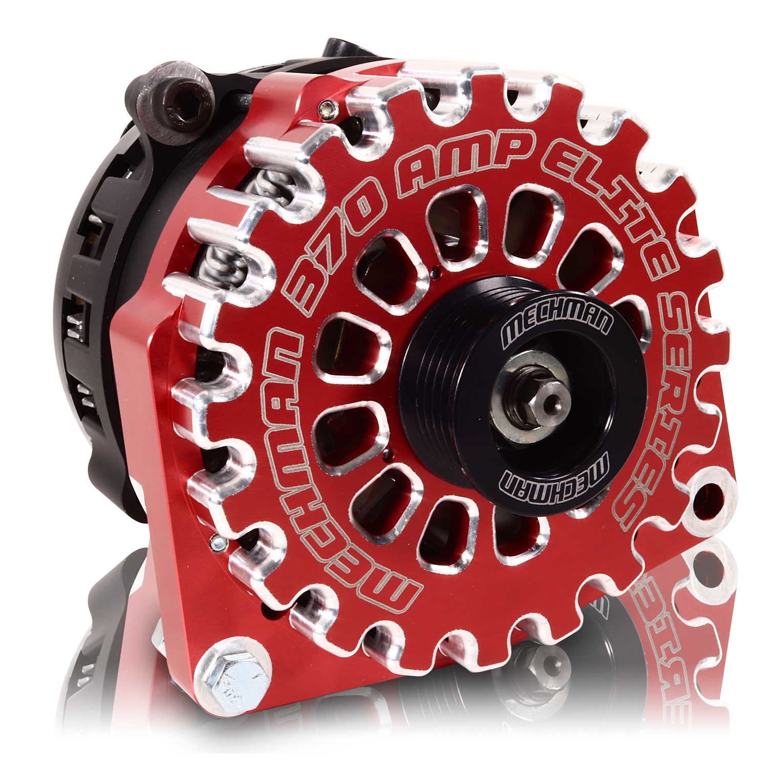 370 amp Elite series alternator for 88-95 GM Truck (Red)