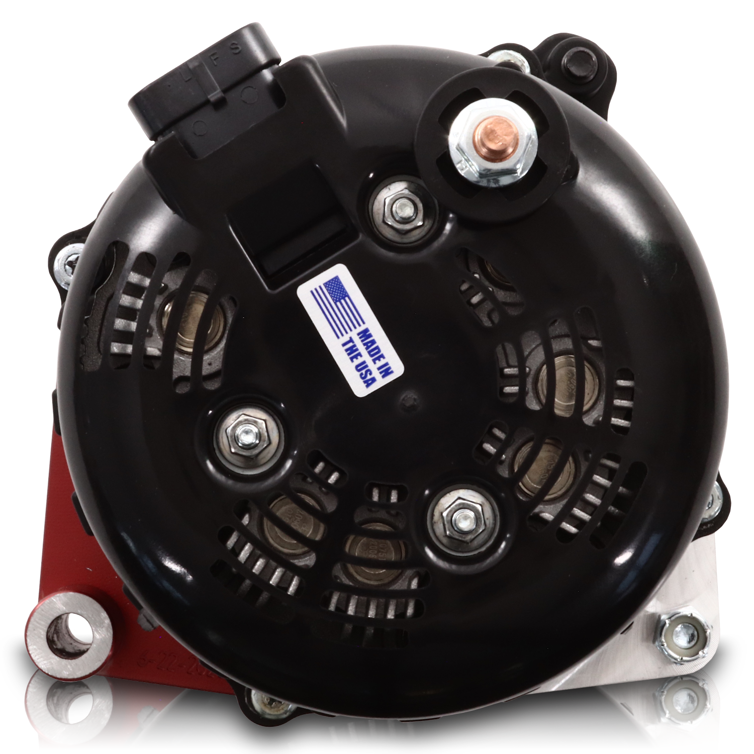 370 amp Elite series alternator for 88-95 GM Truck (Red)