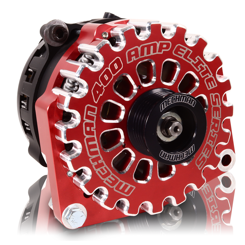 400 amp Elite series alternator for 88-95 GM Truck (Red)