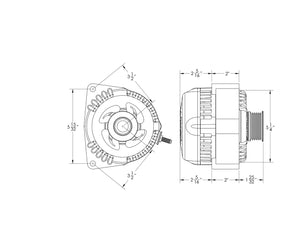 Billet Black 240 Amp Racing Alternator GM Truck LS Engine Swap