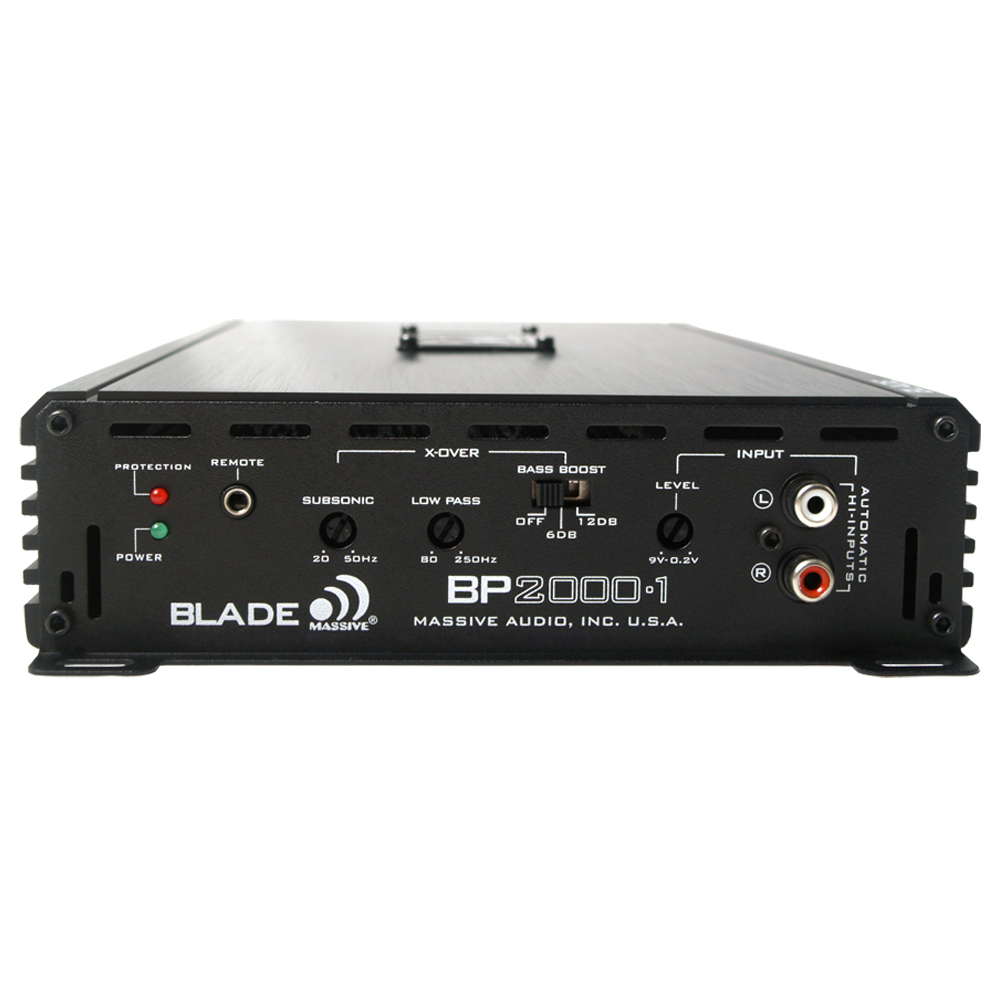 BP2000.1 - 1000 WATTS RMS X 1 @ 1 OHM DIGITAL MONO AMPLIFIER by Massive Audio®