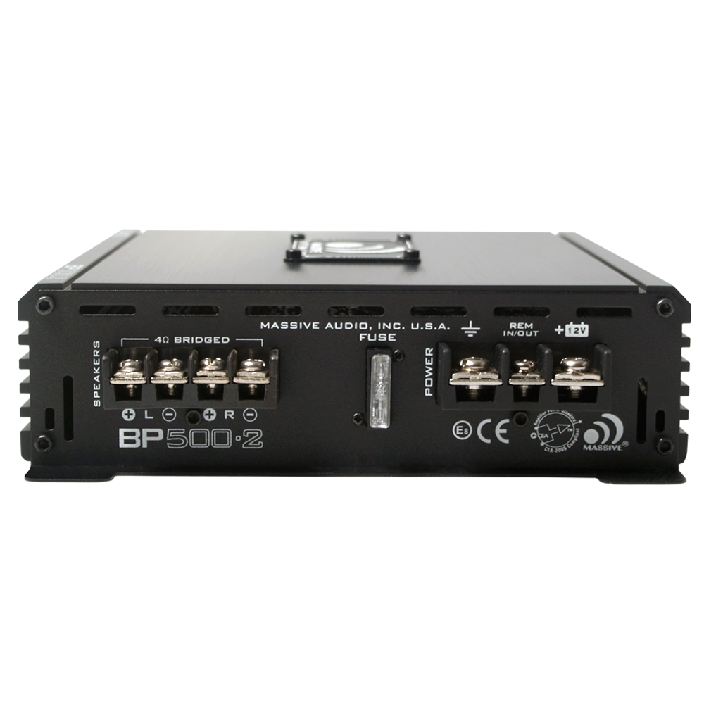 BP500.2 - 80 WATTS RMS X 2 @ 4 OHM 2 CHANNEL AMPLIFIER by Massive Audio®