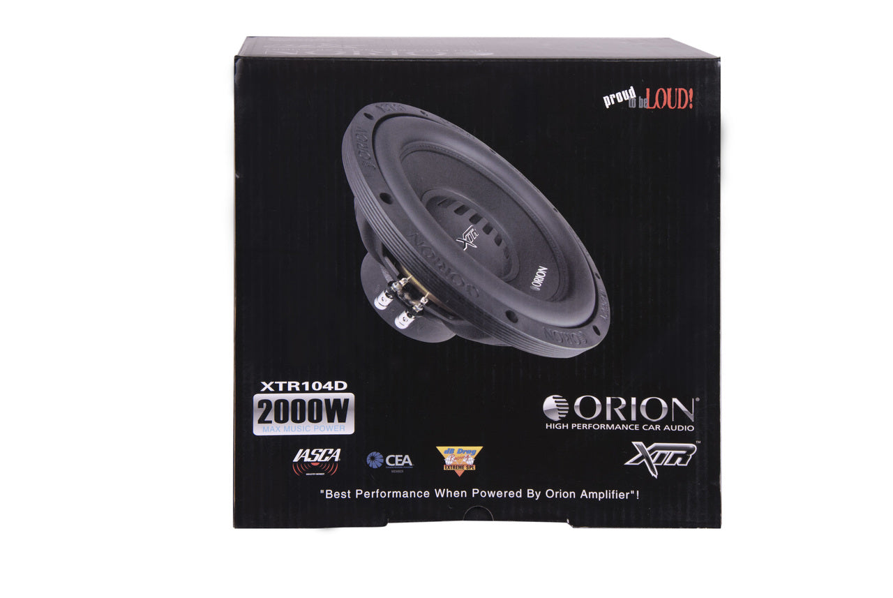 ORION XTR XTR10, SUBWOOFER 10” 500 WATTS DUAL VC XTR102D | XTR104D