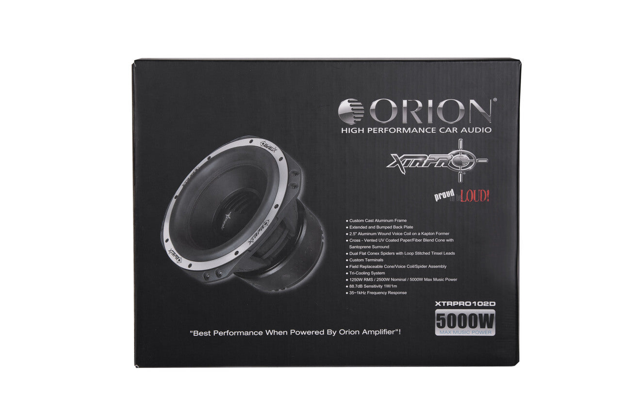 ORION XTRPRO XTRPRO10, SUBWOOFER 10” 1250 WATTS RMS DUAL VC XTRPRO102D | XTRPRO104D