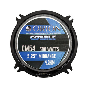 Orion CM54 - 5.25 Inch 4 Ohm Midrange Speaker 125 Watts RMS