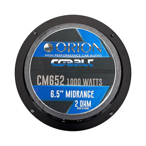 Orion CM652 - 6.5 Inch 2 Ohm Midrange Speaker 250 Watts RMS