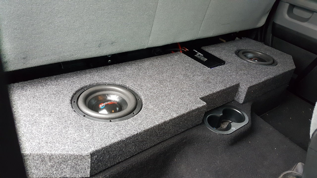 Dodge 02-18 Quad/Crew Cab Subwoofer Box with recessed baffle.