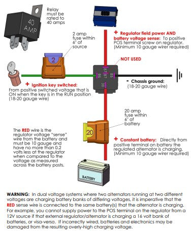 Adjustable External Regulator w/ 2 Pin Alt Harness