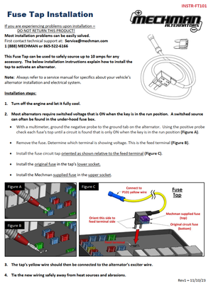 FT101 MINI Fuse Tap (Includes 2-amp fuse and 4' wire extension)