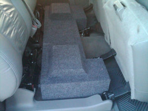 Silverado rear seat custom subwoofer enclosure installation diagram