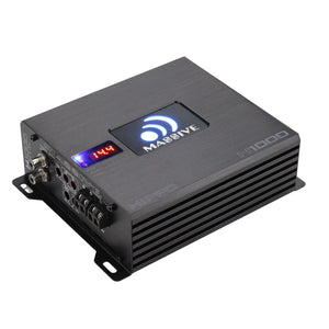 H1000 - 1050 Watt RMS @ 1 Ohm Mono Block Hippo Series Amplifier with Bass Remote