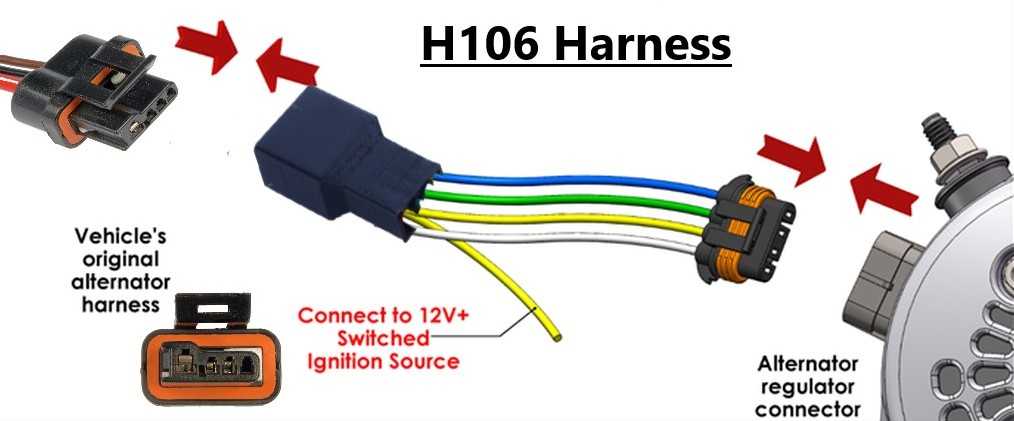 H106 Indicator light harness for CS Female Plug To AD Male Plug Adapter