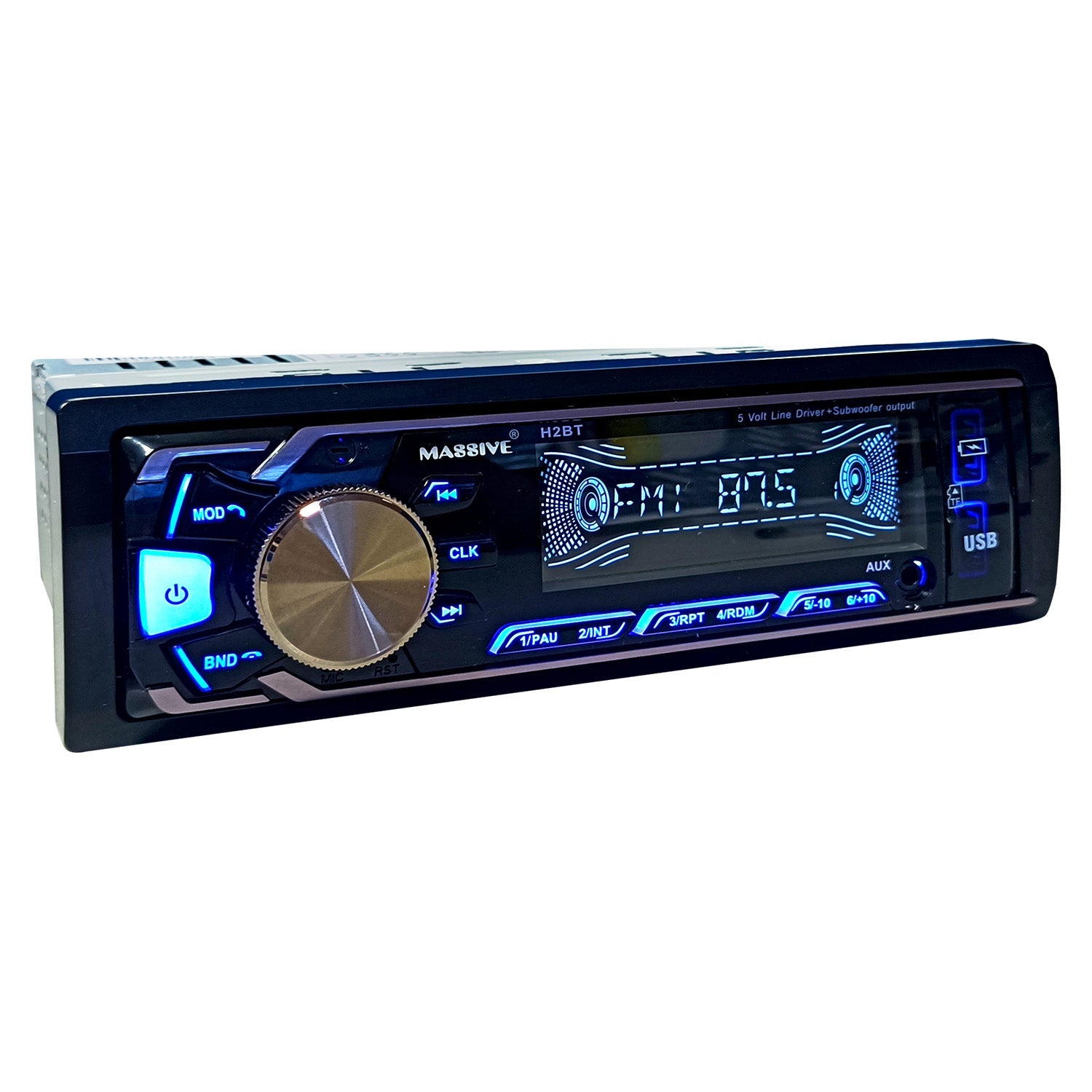 Usb Head Unit H2BT- HEAD UNIT | Bluetooth, MP3, Dual USB, AM/FM Radio, Pre Amp ...