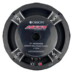 Orion HCCA1054NDC - 10 inch 4 Ohm Dust Cap Midrange Speaker 550 Watts RMS
