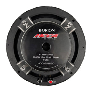 Orion HCCA854NDC - 8 inch 4 Ohm Dust Cap Midrange Speaker 500 Watts RMS