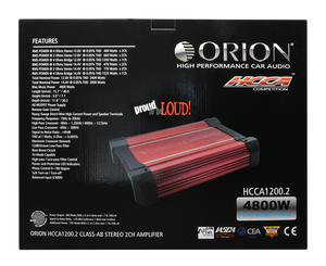 ORION HCCA1200.2 HCCA Series 1200W RMS 2-Channel Class-AB Amplifier