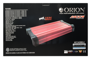 ORION HCCA2000.4 HCCA Series 2000W RMS 4-Channel Class-AB Amplifier