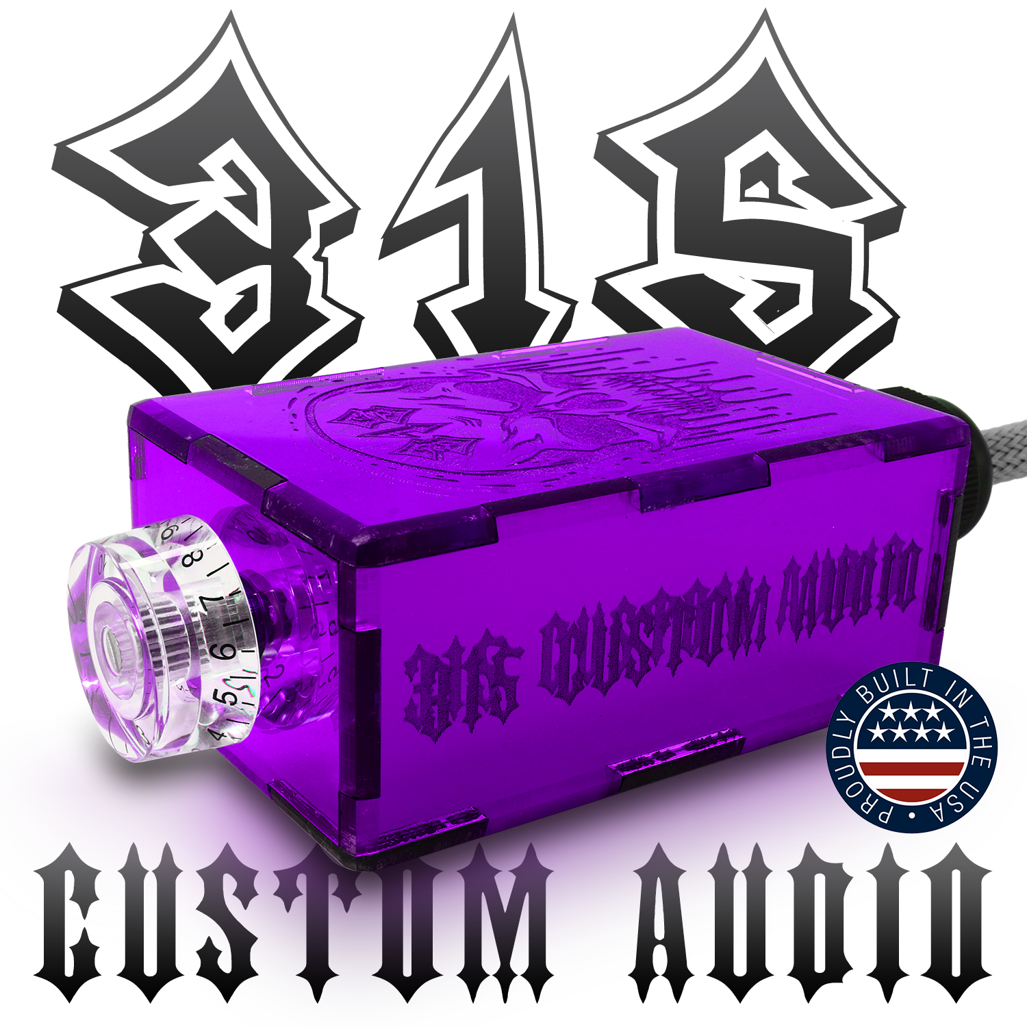 Mini Mirrored Bass Knob by 315 Custom Audio