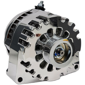 Chrome high output 240 amp billet alternator GM LS engine swap