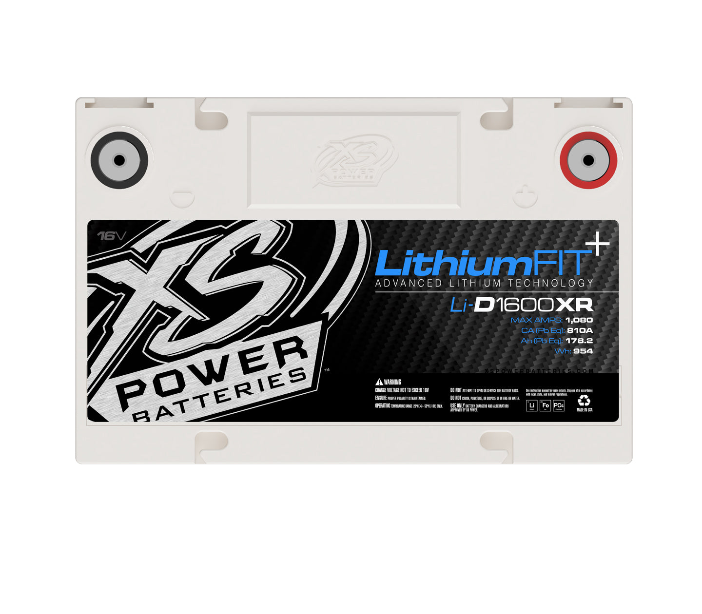 Li-D1600XR XS Power 16VDC Lithium Racing Battery 1080A 59.4Ah Group 34