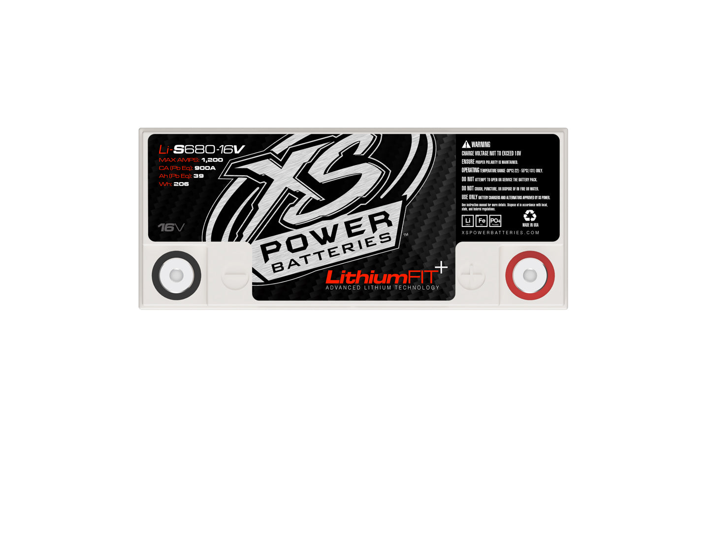 Li-S680-16 XS Power 16VDC Lithium Racing Battery 1200A 13Ah