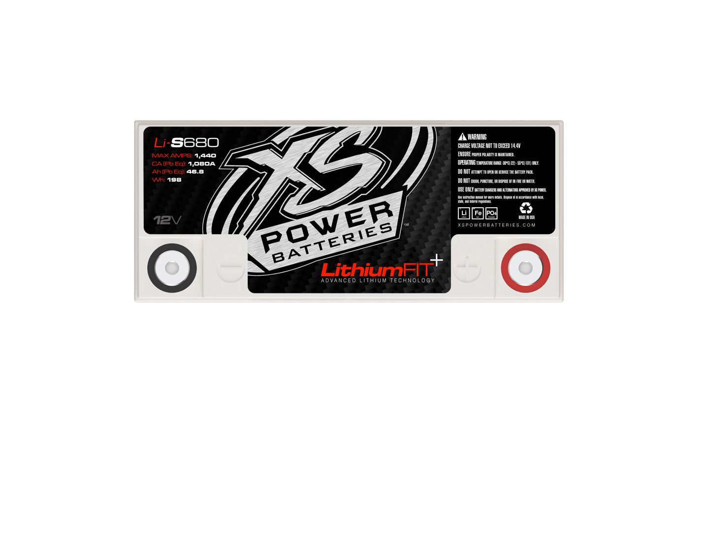 Li-S680 XS Power 12VDC Lithium Racing Battery 1440A 15.6Ah