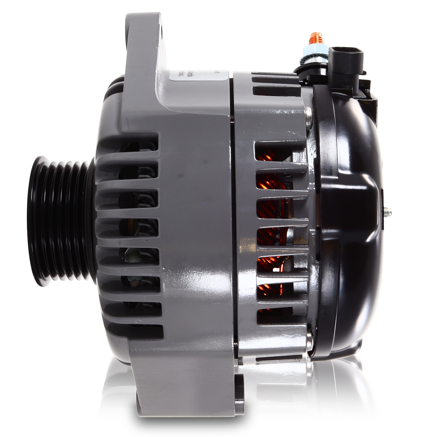 Marine 170 amp high output alternator for Ski / Wake Board Boats with 12SI 6.61 inch bolt pattern 6-Grove Serpentine Pulley